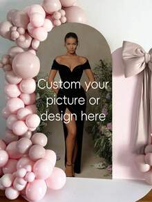 Personalized Spandex Arch Cover - Custom Arch Backdrop Cover Fit Round Top Backdrop Frame Stand, Arch Backdrop Cover For Birthday, Theme Party, Wedding,Multiple Size Options ,Forever Love - Multicolor - View 5