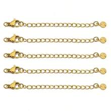 10 stuks roestvrijstalen verlengkettingen met kreeftsluitingen voor het maken van doe-het-zelf sieraden, armbanden, kettingen en connectoren