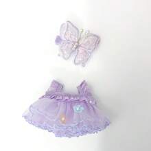 [Solo ropa] Nuevo vestido de hada mariposa LABUBU de 17 CM, conjunto de vestido de arena rosa para LABUBU de 1ra/2da/3ra generación (muñeca no incluida) - Multicolor - Ver 7