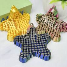 1/2/3 Stück mehrfarbig 3D gedruckter Kunststoff Fünfzackiger Stern, beweglicher Fünfzackiger Stern Schreibtisch Seestern Modell - Spaßige Schreibtisch Dekoration, einzigartiges flexibles Seestern Geschenk, Geburtstagsgeschenk Party Gastgeschenk - Pentagramm - Übersicht 7