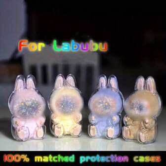 1 件亚克力保护套，适用于 怪兽系列雕像，透明收藏收纳盒，带安全锁扣 - 不含娃娃