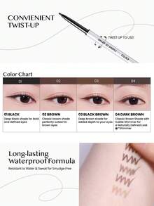 Clio Sharp So Simple Waterproof Eyeliner Pencil 03, Smooth Application, High Pigmentation, Long-Lasting And Smudge-Proof, Self-Sharpening, Easy To Apply, Beginner-Friendly, Suitable For Daily And Occasion Makeup, Korean Cosmetics, 0.14g/0.005oz - 03 - Xem 5