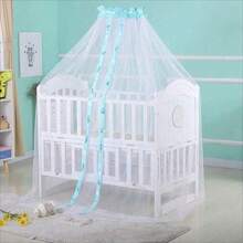 Baby Infant Toddler Bed Dome Cots Mosquito Netting Hanging Bed Net Mosquito Bar Frame Palace-Style Crib Bedding Set (Pink Mosquito Netting Only, Without Stand) - Mosquito - View 7