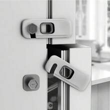 2 包儿童安全冰箱锁，带背胶的冰箱锁，冰箱锁，烤箱锁，抽屉锁，衣柜锁和冰柜锁，儿童橱柜锁 - 彩色 - 查看 1