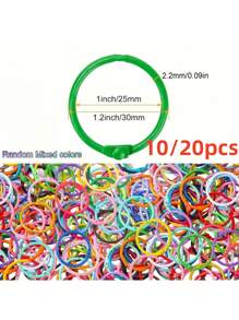 Colorful Metal Loose Leaf Rings - Variety Of Bright Colors, With Keychain Function, Suitable For Albums, Stationery, Keys And Other Loose Leaf Rings - 1.18 Inch Iron Openable Rings, Glossy Surface, Stationery Organization | Multicolor Office Supplies | Smooth-Faced Rings, File Organization For Office, School And Home, Index Card Binder Rings, Notebook Loose Leaf, Binder Rings, Scrapbook Rings, School Supplies, School Supplies,Back To School