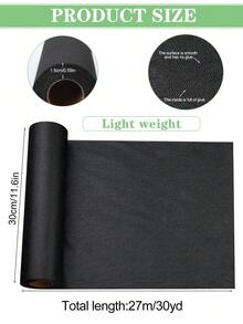 Light Weight Fusible Interfacing For Sewing: White 11.6" X 30yd Iron On Non-Woven Fusible Interfacing Single-Sided Interfacing Fabric For Sewing DIY Craft Quilting - Multicolor - View 2