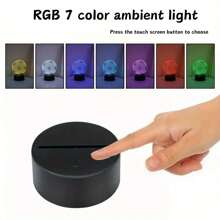 1pc Modern Geometric 3D Football Illusion LED Lamp, Creative USB Night Light With Touch Control - 7 Color Gradient, Suitable For Bedroom, Living Room Decor, Desk Lamp, Holiday, Birthday Gift, Mood Light