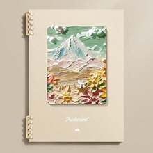 Thick Loose-Leaf A5/B5/A4 Size Notebook Oil Painting Scenery Coil Student Notebooks 60 Pages Cute Notebook With Detachable Pages For School, Journaling, School Supplies,Back To School