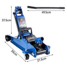 2.5 Ton Low Profile Hydraulic Car Jack - Portable Steel Lifting Solution For Garage Repair And Workshop Use - Blue - View 9