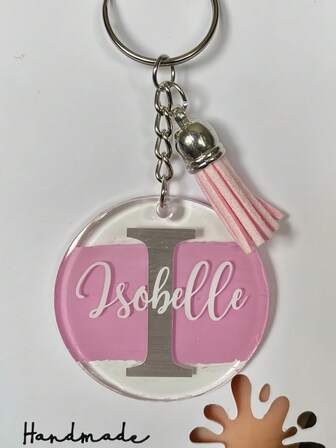 Back To School Pastel Coloured Acrylic Initial & Name Keyring, - Keychain - Bag Charm - Stocking Filler- Gift,Keychain,Personalised Gifts,Keyring,Keychains,Gifts For Boyfriend,Boyfriend Gifts,Customised Gifts,Personalised Keyring,Personalised,Custom Keychain