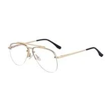 1 Pair Aviator Fashion Glasses, New Retro Street Casual Elegant Style, Unisex UV Protection Driving Outdoor Fashion Glasses