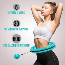 Infinity Weighted Hula Fit Hoop For Adult Weight Loss, 2 In 1 Smart Fitness Exercise Hoop For Women Abs Workout, 24/28/32 Detachable Knots - Mint Green - View 7