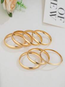 7 Pcs Chunky Wheels Metal Cuff Bangles Bracelets Set , Women Bracelets Set , Stacked Bangles Jewelry For Women , Chunky Wheels Cuffs Bangle Set