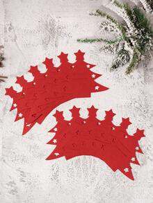 12 pièces Set porte-couverts de table de Noël en feutre, décorations de table thème Noël, poche à couverts classique pour repas de fête et de Noël