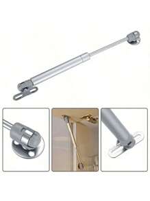 1/4 paquets Charnières à gaz classiques - Support de levage 100N/22,5 lb, amortisseurs à gaz hydrauliques en métal et plastique pour portes d'armoire, charnières de couvercle à fermeture en douceur pour boîtes de rangement, montage de porte avec finition mate