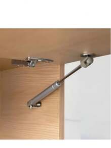 1/4 paquets Charnières à gaz classiques - Support de levage 100N/22,5 lb, amortisseurs à gaz hydrauliques en métal et plastique pour portes d'armoire, charnières de couvercle à fermeture en douceur pour boîtes de rangement, montage de porte avec finition mate