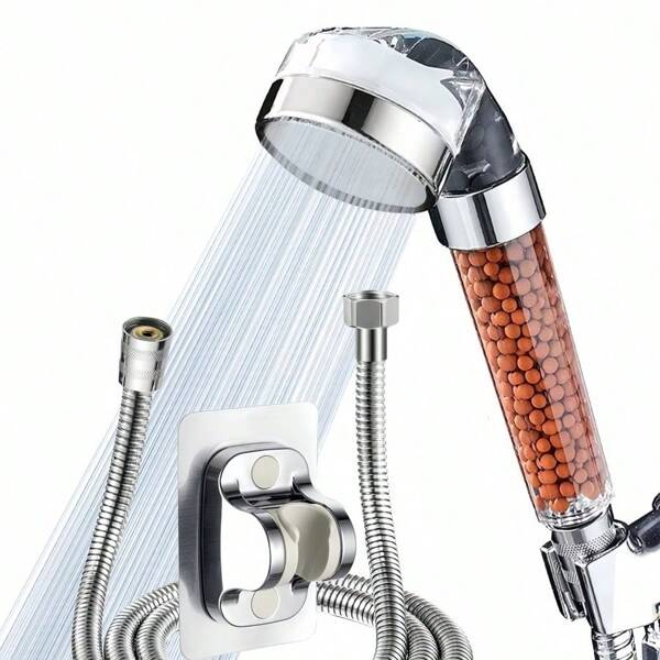 Shower Head, Filter Filtration High Pressure Water Saving Spray Handheld Showerheads For Dry Skin & Hair