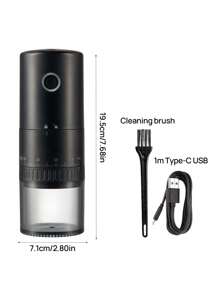 Brutelle 1pc Coffee Grinder USB Rechargeable Electric Coffee Grinder Adjustable Coarse And Fine Grinding Machine Suitable For Home Office Coffee Corner School