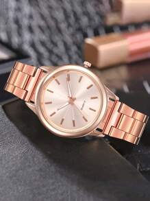 1/2/3/4/7 Stücke - Luxus Damen Quarz Uhr, Damen Edelstahl Ultradünn Mode Uhr, rundes Ziffernblatt, elegant und modisch, passend zu Alltagskleidung, vielseitige Damen Uhr für verschiedene Anlässe geeignet.