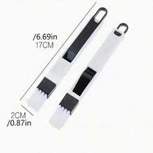 1PC Window Slot Cleaning Brush, Screen Window Cleaning Tool, Keyboard Slot Small Brush, Glass Belt Dustpan Gap Brush - màu đen - Xem 5