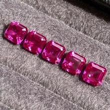 Gema suelta de zafiro púrpura rojizo 100% para hacer encanto, material avanzado de joyería de bricolaje - Púrpura - Ver 5