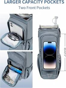 Water Bottle Carrier Bag With Phone Pocket For   Era 40oz Accessories Insulated Water Bottle Holder Pouch With Strap  Cup Sling Bag With Straw Cover For Crossbody - 藍色 - 查看 5