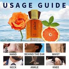 100Ml/3.4 Oz, Premium Fragrance - Dubai Men's Fragrance - Elegant And Lasting Arabian Style Men's Cologne, Sultan Fragrance Spray, Arabian Essential Oil, Sultan Golden Essential Oil, Perfect Valentine's Day Gift For Your Boyfriend Or Husband - 清新香調 - 查看 3