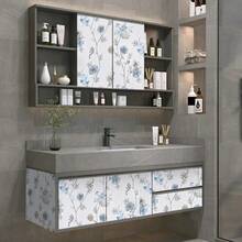 1 卷小花自粘乙烯基壁纸 17.1 英寸 X 39.3/118.1/196.8 英寸 可移除黄色花卉壁纸，可轻松 DIY 家居装饰，适用于卧室、客厅、橱柜、桌子和家具 高品质乙烯基材料，图案灵活，可搭配花卉墙面装饰 - 淺藍色 - 查看 8