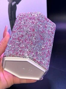 1 hộp đựng cọ trang điểm hình lục giác đính đá, dung tích lớn, đính pha lê nhiều màu, kiểu dáng sang trọng lấp lánh, họa tiết kim cương phủ kín, hình trụ lục giác, chi tiết cạnh tinh tế, hộp đựng dụng cụ mỹ phẩm, thích hợp cho bàn trang điểm phòng ngủ, bàn trang điểm, hộp đựng trang sức, túi đựng, hộp đựng cọ trang điểm, giá đựng cọ, hộp đựng nước hoa, túi xách, quà tặng cho phụ nữ, quà Giáng sinh, ý tưởng quà tặng cho phụ nữ, trang trí phòng. - Hồng - Xem 3