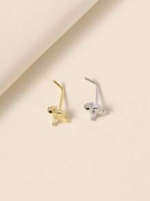 1 pièce Anneau de nez décoré de strass en acier inoxydable 316, accessoire minimaliste