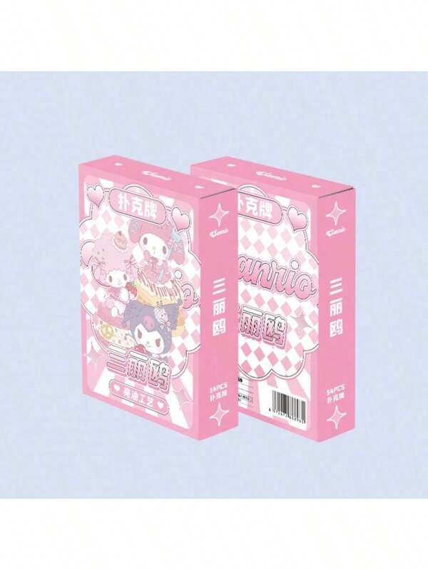 Sanrio 1PC.Sanrio Playing Cards 1 Box Of 54 Cards Single Sheet 57x87mm Anime Peripheral Board Game Toy Chess Cards