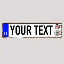 Customized Retro Metal Sign - Wall Art With Personalized Text For Living Room, Hallway, Office, With 2 Font Options - 10.01 X 40.01cm Vintage Home Decor - Durable Wall-Mounted, Battery-Free