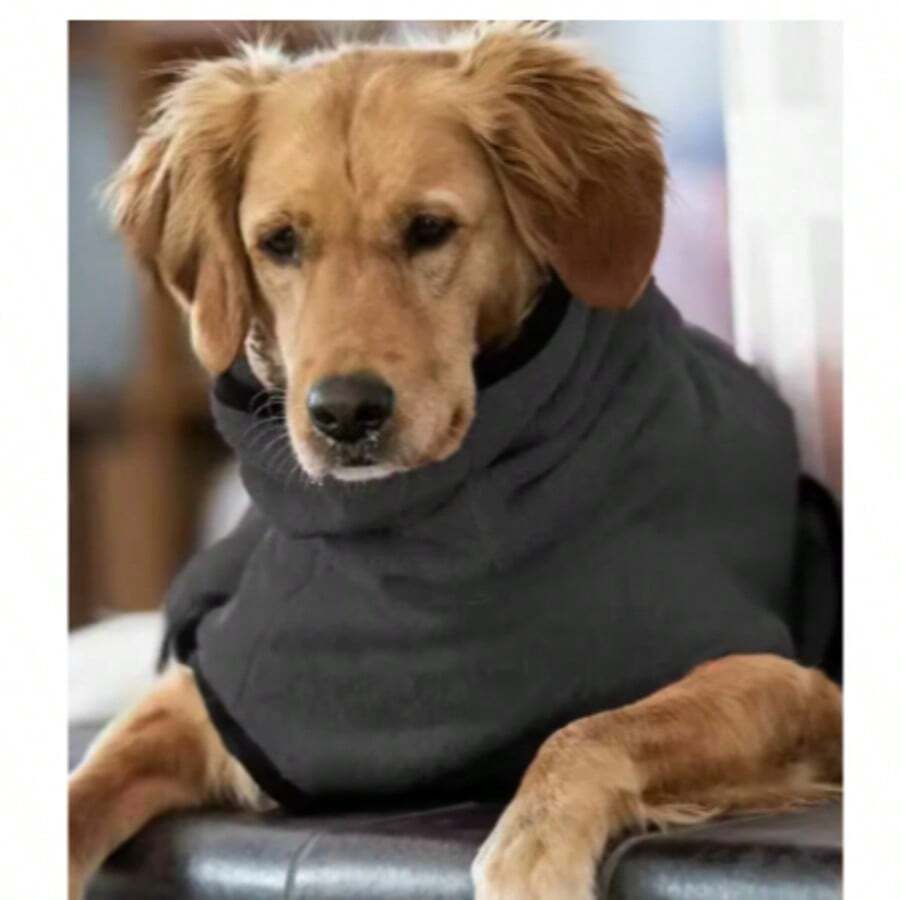 Generisk vinterjacka för whippet, greyhound, mysig fleece-tröja, lurcherjacka och kläder med varmt foder, justerbart band M - Grå - Visa 1