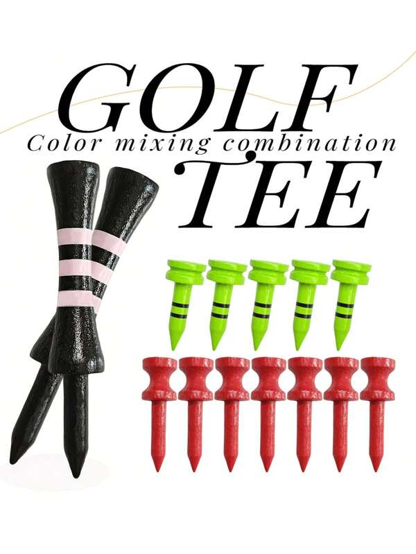 10/20 piezas camiseta de golf de bambú de 62mm/32mm/25mm - Accesorios de golf que reducen la fricción y el efecto lateral - Estables