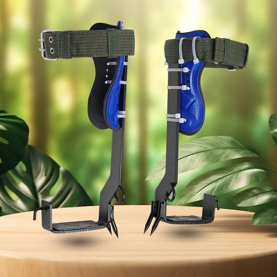 2 Gear Tree Climbing Spikes W/Harness Safety Adjustable Belt Tree Climbing Set ! - Multicolor - View 1