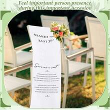 Memorial Wedding Chair Sign For Ceremony Save A Seat For Someone In Heaven Reserved Seat Decorations - Ivory - View 4