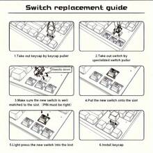 Mechanical Keyboard Switch 35Pcs Red POM Hot Swapping Silent RGB LED Gaming Compatible - Multicolor - View 9