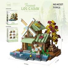 700+PCS Forest Series Miniature Architectural Model Building Toys Mini Bricks DIY Wooden House Tree House Blocks Toys Assembly Blocks Sets,Desktop Ornament,Birthday Gifts/Christmas Gifts/Corporate Gift