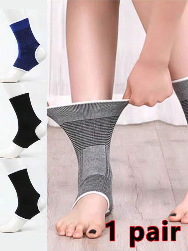 1 par de calcetines de soporte elástico para el tobillo, mangas de compresión para piernas de entrenamiento de baloncesto para hombres y mujeres