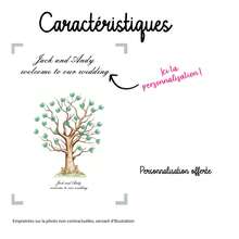 1pc Creative Fingerprint DIY Finger Painting Wedding Party Company Annual Meeting Personalized Fingerprint Sign-In Picture Sign-In Tree, Increase Fun, Decorative Painting, Living Room, Bedroom, Decorative Poster, Memorable, Canvas, No Frame Fingerprint Tree, Instant Download, Printable, Wedding, Guestbook, Anniversary, Friendship, Tree Picture, Cards, Gifttags, Home Decor - Multicolor - View 4