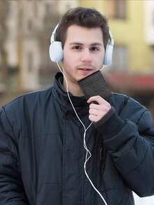 1 Ví da nam tối giản dọc ngắn công sở 2 ngăn đựng thẻ tín dụng chống trộm, ví đựng tiền, trang trọng/trang trọng công sở - màu đen - Xem 2