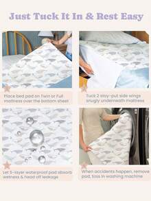 1 件 15.74 英寸 * 11.81 英寸婴儿尿布更换垫 婴儿尿布垫 柔软可重复使用可洗床垫 男童