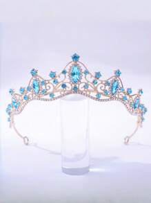 1pc Luxury Rhinestone Crown Headband, Fashion Versatile Crystal Diamond Crown Hair Hoop For Women, Suitable For Wedding, Party, Birthday, Adult Ceremony, Ball Pageant Hair Accessory