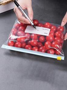 10/15/20/45PCS Ziplock Food Storage Bags, Thick Freezer Bags For Refrigerator-Microwave , Reusable, Waterproof Freezer And Kitchen Storage Bags, Transparent And Odor-Proof Food Storage Bags, With Easy-Glide Slider, Prevent Freezer Burn And Keep Food Fresh Longer, Convenient For Storing Fruits, Vegetables, Snacks - Multicolor - View 5