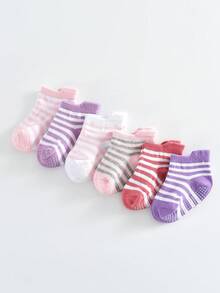 6 Pairs Non-Slip Ankle Socks For Baby Boys And Girls, Suitable For Infants And Children