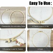 4 pièces/set de 2025 Nouveaux cadres de broderie circulaires en plastique haut de gamme, avec 10 aiguilles, de différentes tailles, cerceau de point de croix en plastique durable, convient pour l'artisanat et les projets DIY, point de croix, point perforé, accessoires de broderie - Multicolore - Voir 8