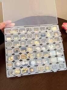 1 件/2 件 28/56 隔层大容量透明储物盒，带分隔板和盖子 - 重型 PP 塑料工艺收纳盒，带 56 个独立隔层，适用于钻石画、珠子、珠宝、美甲、水钻收纳 - 非常适合 DIY 工艺室整理、珠子收纳容器、多用途宝石、珍珠和小型艺术用品收纳盒、钻石画 - 無色 - 查看 5