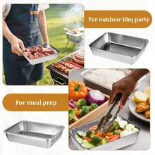 3pcs/4pcs Stainless Steel Food Storage Containers With Clear Lids, Airtight Meal Prep Containers, Freezer & Dishwasher Friendly For Refrigerator, Picnics, Barbecues, Parties, Travel & Snack Storage - Stainless Steel Color - View 7