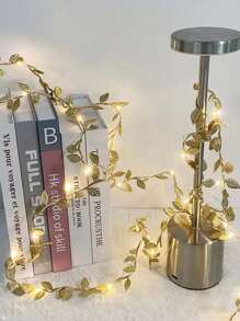 78-Inch Gold Leaf Fairy String Lights, Wedding Table Decor Lights, Indoor Holiday Wreath Fairy Lights (Batteries Not Included), Suitable For Wedding Table Center Decor, Wedding Backdrop Decor, Christmas Tree Decor