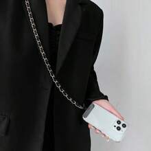 Mobile Phone Lanyard Crossbody Long Style Can Carry Pearl Pickup Chain Women's Phone Case Hanging Chain Bag Shoulder Strap New Style Keychain Bag Charm Purse Charm Keyring - Black - View 3